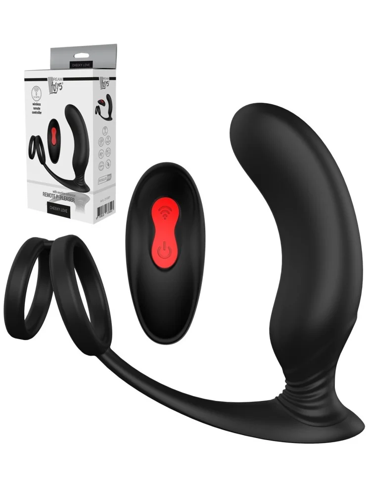 Plug Anal Rechargeable Double Cockring P-Pleaser