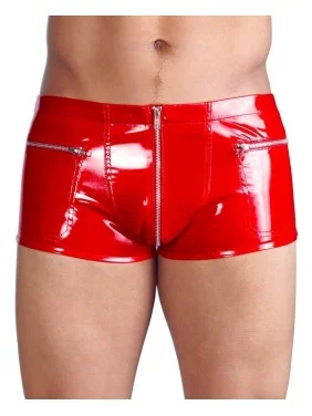 Short en Vinyle Rouge - S