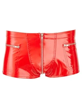 Short en Vinyle Rouge - S