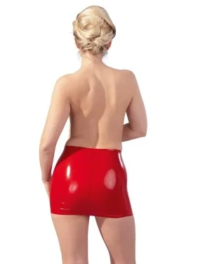 Mini Jupe en Latex Rouge - XXL