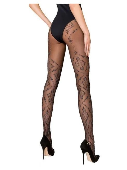 Collant Noir et gris TI105 T 3/4