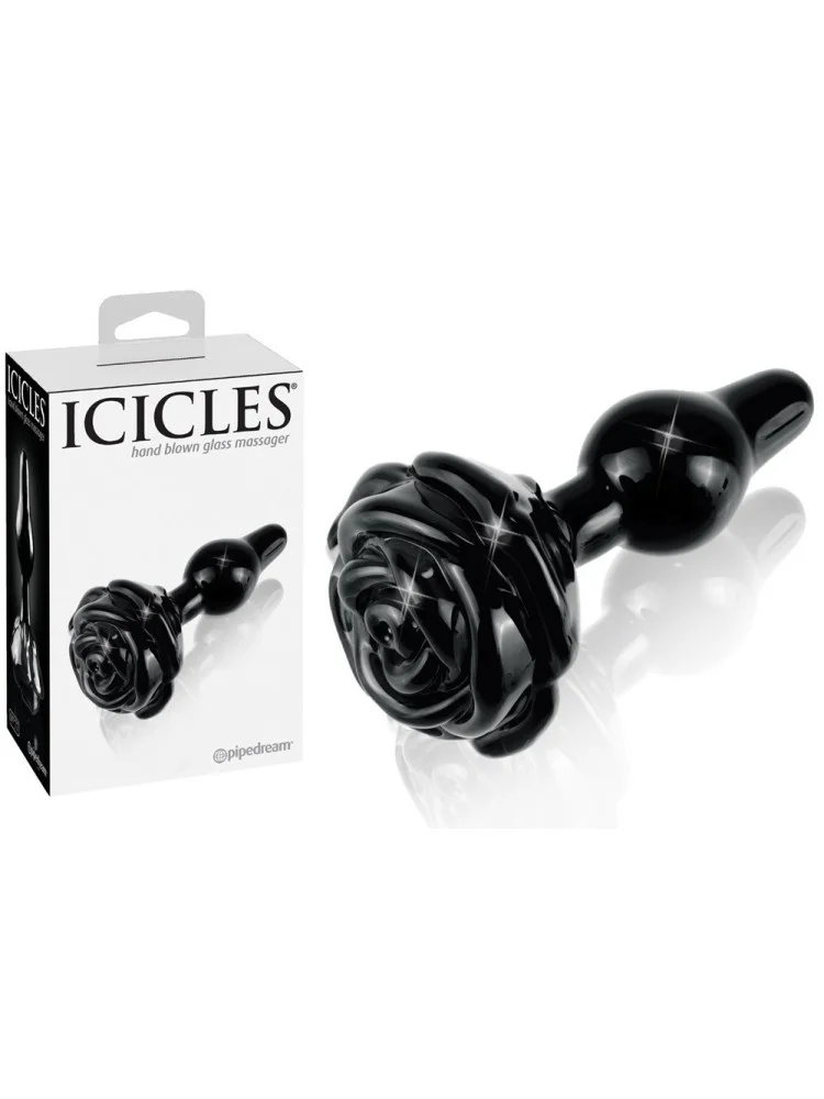 Plug en verre Noir Icicles N°77