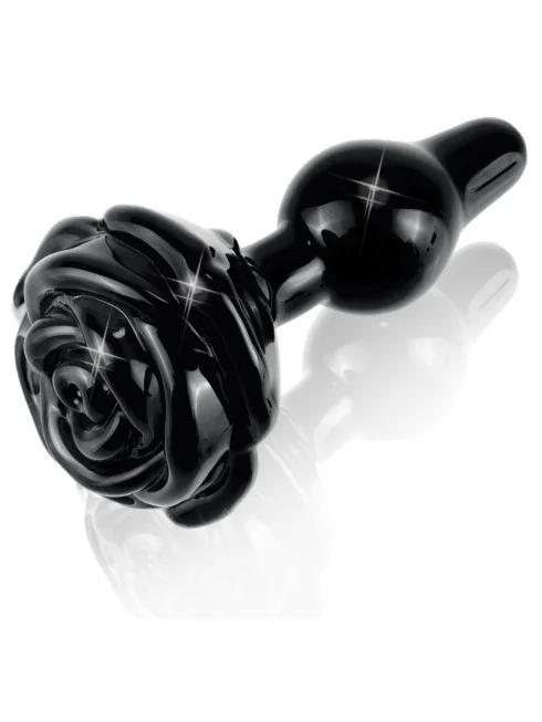 Plug en verre Noir Icicles N°77