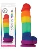 Gode Réaliste Colours Pride en Silicone - 17,5 cm