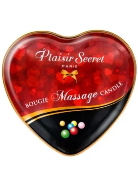 Mini bougie de massage bubble gum boîte coeur 35ml - CC826063