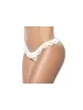 Culotte ouverte blanche avec froufrou en dentelle - MAL119WHT