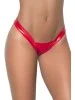 String rouge wetlook coupe Brésilielne - MAL1075WRED