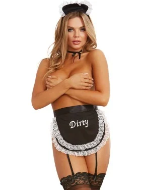 Costume 3 pièces femme de chambre, coiffe et tour de cou inclus - DG10590COS