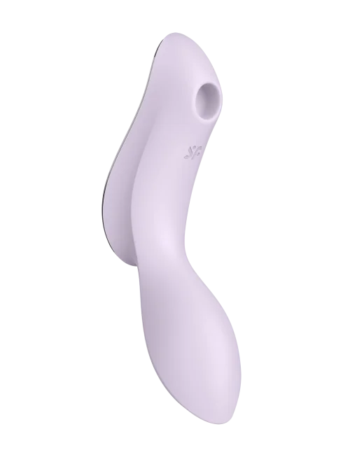 2 en 1 Vibromasseur et stimulateur de clitoris USB violet Curvy Trinity 2 Satisfyer - CC597788