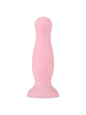 Plug anal ventouse rose pastel taille M - A-001-M-PNK