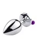 Plug bijou aluminium violet avec clochettes Taille S - RY-001-A-ZB