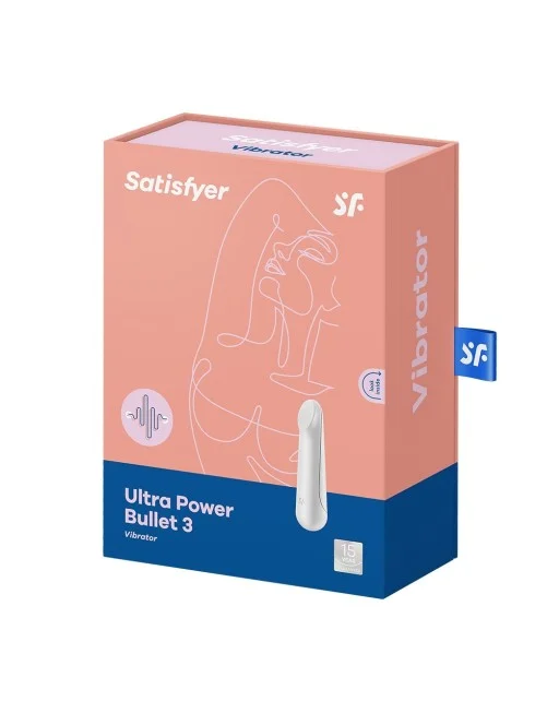 Vibromasseur blanc USB Ultra Power Bullet 3 Satisfyer - CC597735