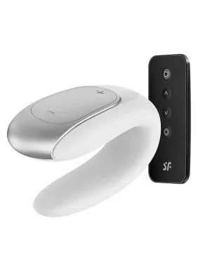 Sextoy de couple vibrant USB connecté Double Fun blanc - CC5972560030