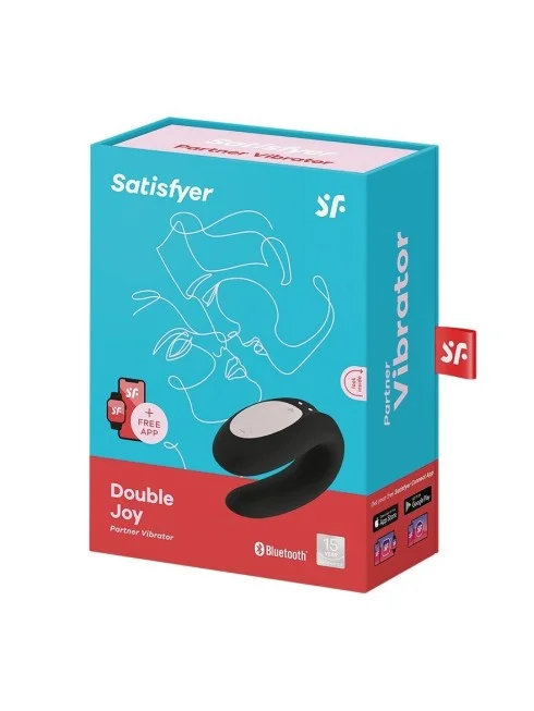 Stimulateur noir connecté Double Joy Satisfyer - CC5972420010